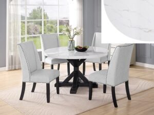 1319-54.jpg 1319T-5P VANCE ROUND DINING,DOVE GRAY
