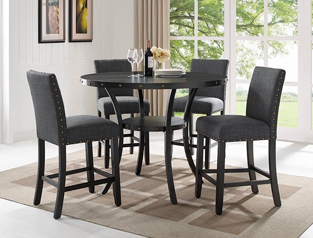 1713DGY.jpg 1713DGY-5P WALLACE COUNTER HEIGHT DINING GROUP