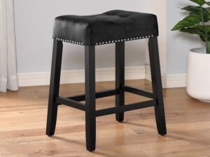 1715C-24-BK.jpg 1715C-24-BK LENNON SADDLE COUNTER BAR STOOL 24"