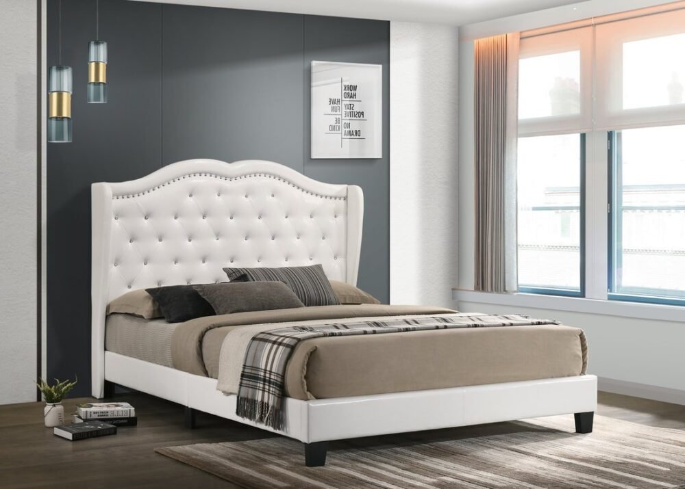 Paradise2 White - Queen, King *PLATFORM BED* (Full-SOLD OUT)