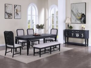 2146.jpg 2146-6P-SB KINGSBURY DINING +BENCH +SIDEBOARD