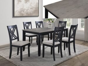 2430SET-LG.jpg 2430SET-LG ELOISE 7-PC DINETTE SET LIGHT GREY