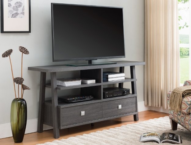 4808-GY JARVIS TV STAND ASSEMBLED DRAWERS