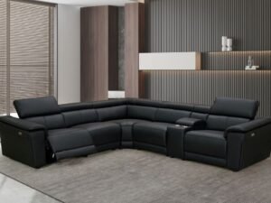 NEWYORK BLACK - LEATHER Power Reclining Sectional