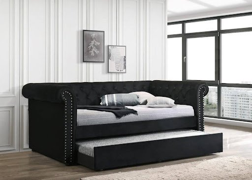 0036 Oakmont black Daybed con 2 colchones twin(6”)